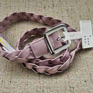 A New day Women Belt Pink Faux Leather Braided Waistband Size S Brand: A New Da